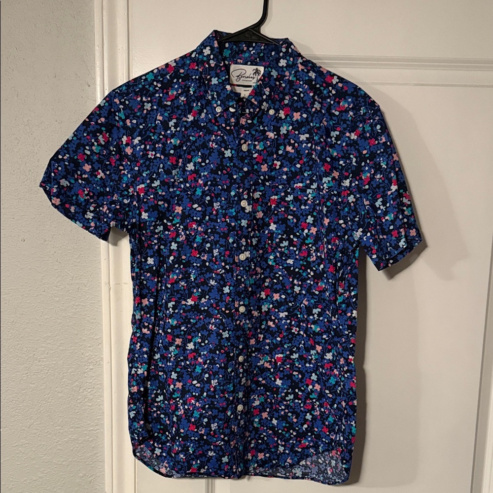 Bonobos Blue Floral Casual Shirt